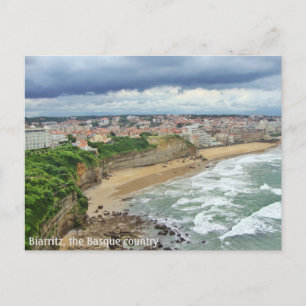 Die Stadt Biarritz - Panoramablick Postkarte