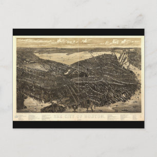 Die Stadt Boston Massachusetts (1879) Postkarte