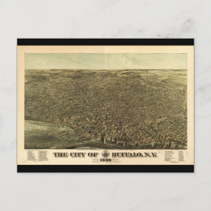 Die Stadt Buffalo New York (1880) Postkarte