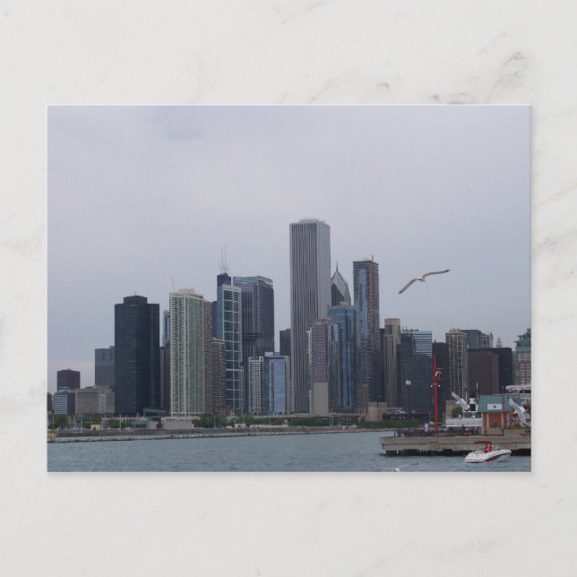 Die Stadt Chicago Postkarte (Vorderseite)