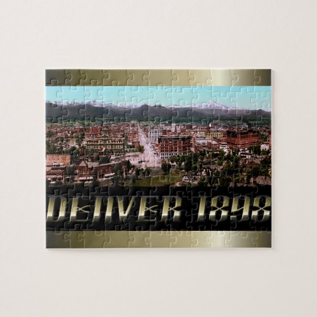 Die Stadt Denver 1898 Puzzle (Horizontal)