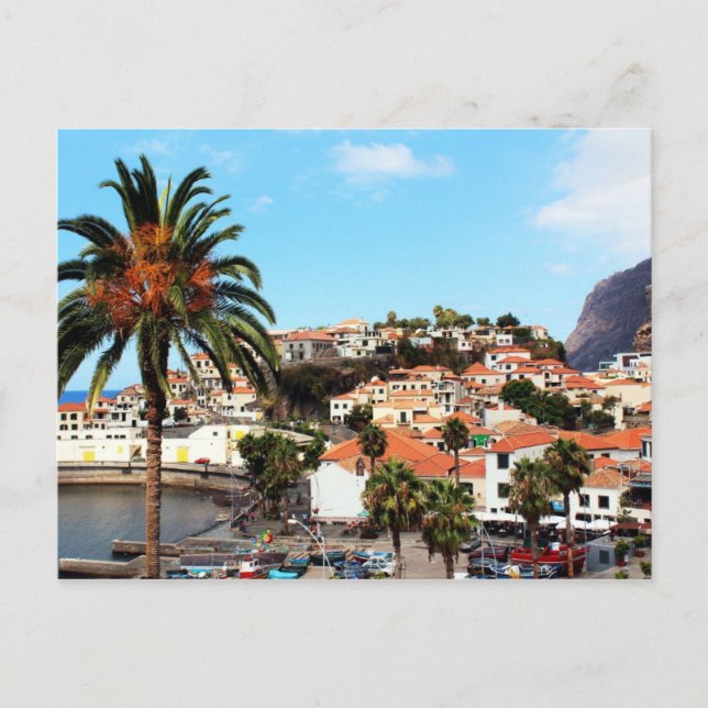 Die Stadt der Hauptstadt Funchal auf Madeira Postkarte (Vorderseite)