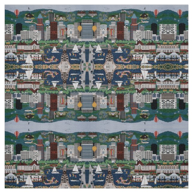 Die Stadt der Rose ~ Portland Stoff (Muster)