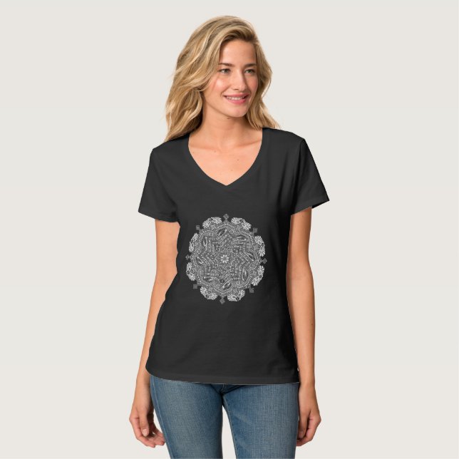 "Die Stadt der Träume" (invertiert) T-Shirt (Vorderseite Vollansicht)