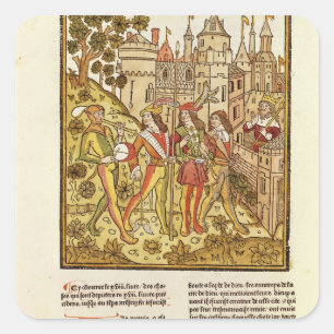 Die Stadt des Gottes und die Stadt dieses Quadratischer Aufkleber