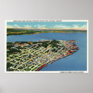 Die Stadt, die in Richtung Bucht der der Jugend Poster