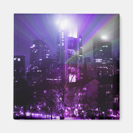 Die Stadt Frankfurt am Main - lila Magnet