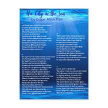 Die Stadt im Meer Gedicht Postkarte--Edgar Allan P