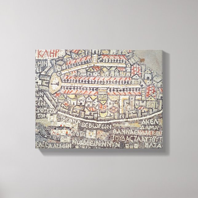 Die Stadt Jerusalem und die Umgebung Leinwanddruck (Vorderseite)