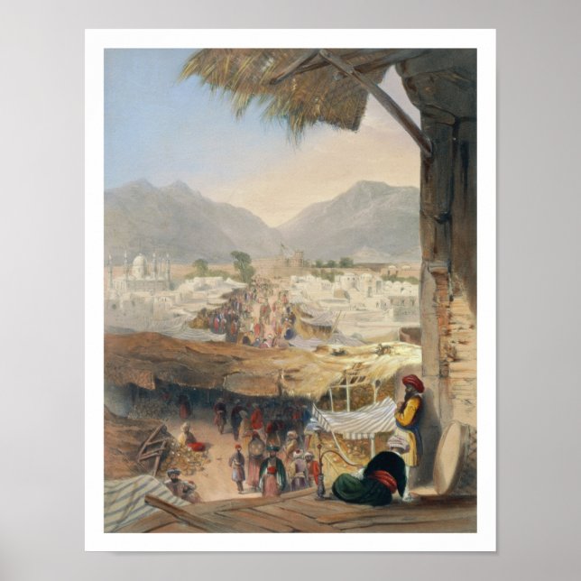 Die Stadt Kandahar, ihr Hauptbazar und die Zitadel Poster (Vorne)