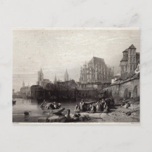 Die Stadt Köln, mit Gravur von M.J. Sterling Postkarte