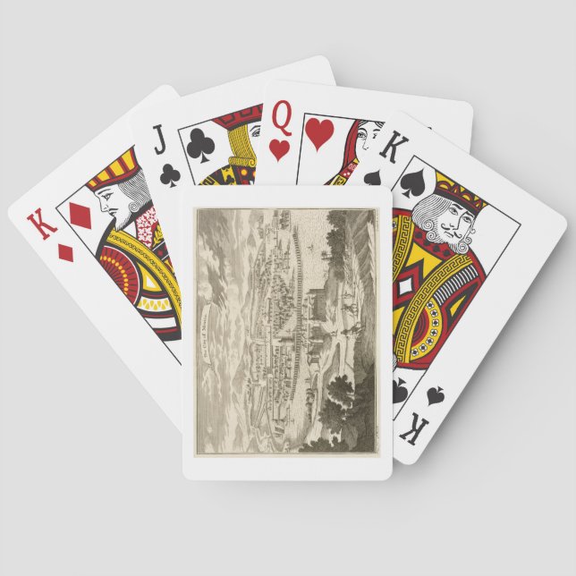 Die Stadt Mexiko, 1723 (Gravieren) Spielkarten (Rückseite)