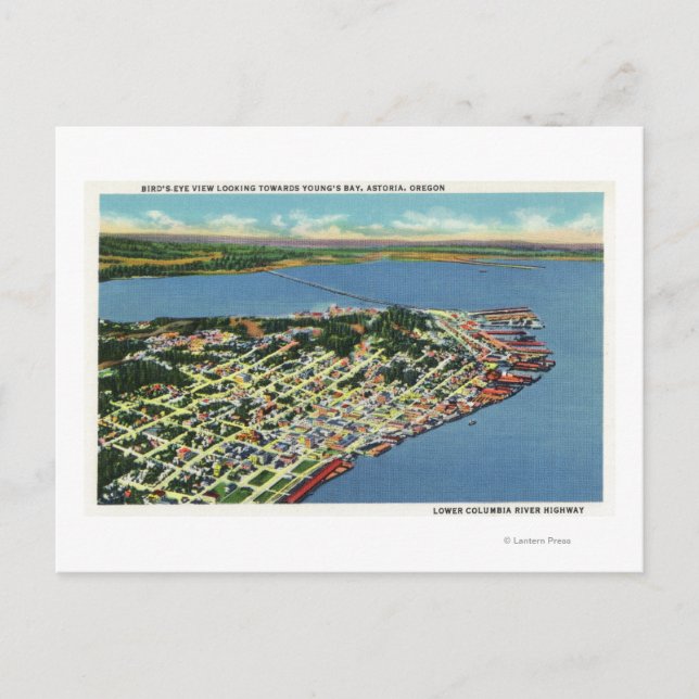 Die Stadt mit Blick auf die Bucht von Young Postkarte (Vorderseite)