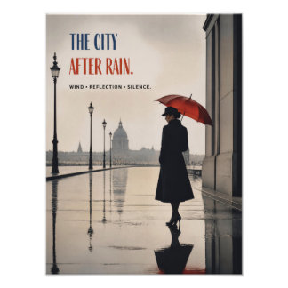 DIE STADT NACH DEM REGEN FOTODRUCK