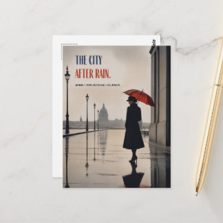DIE STADT NACH DEM REGEN POSTKARTE