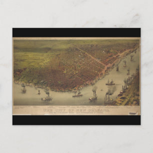 Die Stadt New Orleans Louisiana von 1885 Postkarte