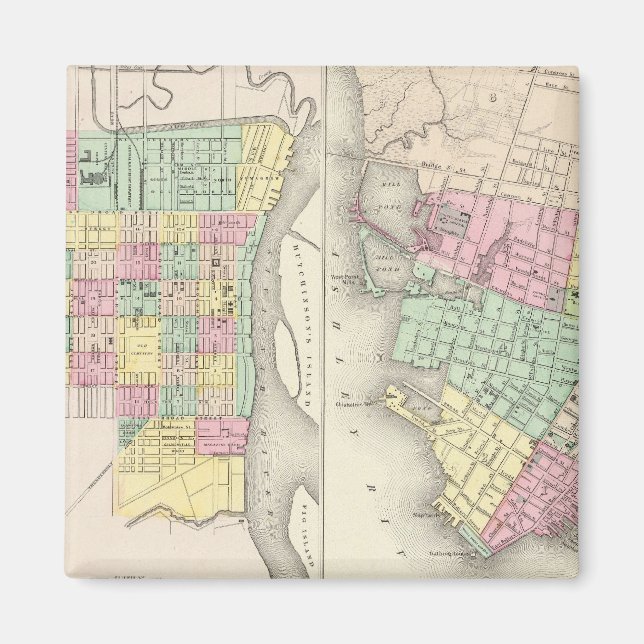 Die Stadt Savannah Georgia Magnet (Vorne)