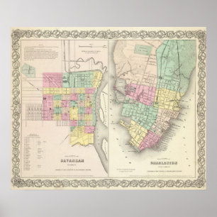 Die Stadt Savannah Georgia Poster