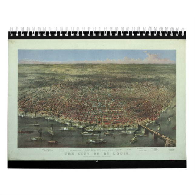 Die Stadt St. Louis Missouri aus dem Jahr 1874 Kalender (Titelbild)