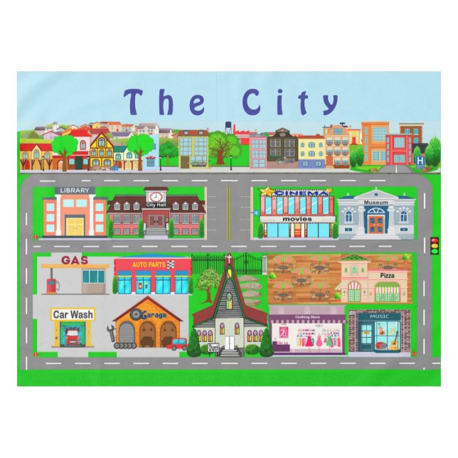 Die Stadt  Tischdecke (Vorderseite (Horizontal))