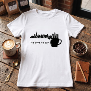 Die Stadt und die Tasse Chicago-Skyline T-Shirt