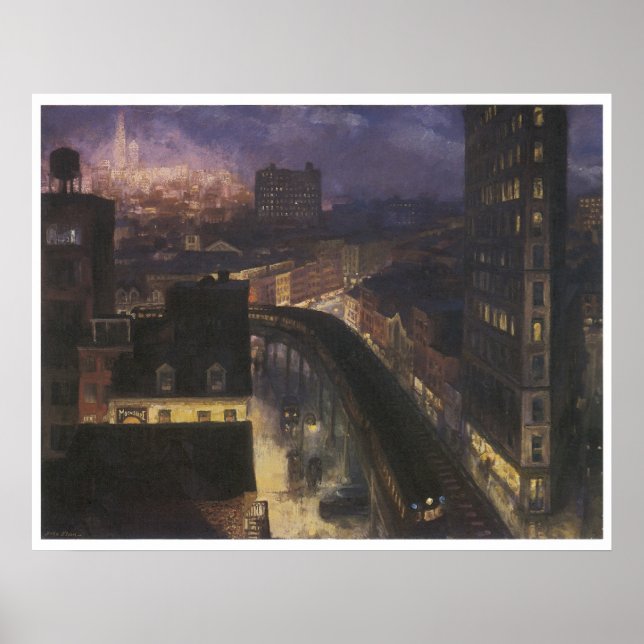 Die Stadt von Greenwich Village, John Sloan Poster (Vorne)