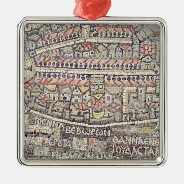 Die Stadt von Jerusalem und von Umgebung Silbernes Ornament (Vorne)
