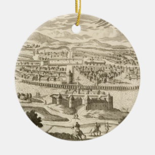 Die Stadt von Mexiko, 1723 (Stich) Keramikornament