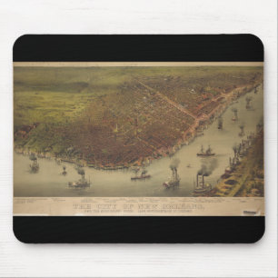 Die Stadt von New Orleans Louisiana ab 1885 Mousepad