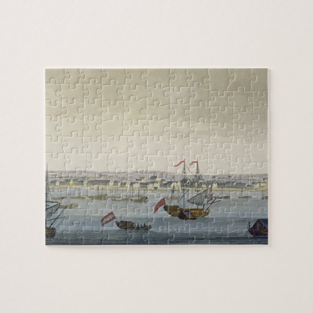 Die Stadt von Paramaribo (Farbstich) Puzzle (Horizontal)
