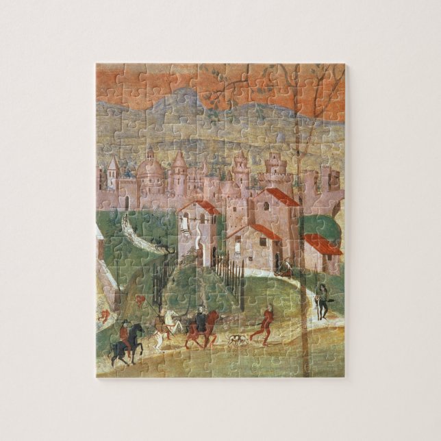 Die Stadt von Prato (Fresko) Puzzle (Vertikal)
