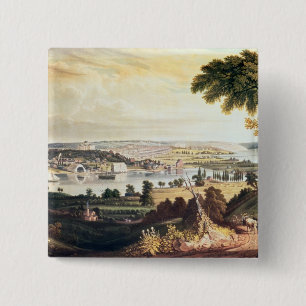 Die Stadt von Washington über von der Marine Button