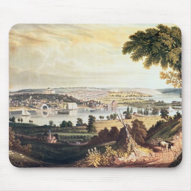 Die Stadt von Washington über von der Marine Mousepad (Vorne)