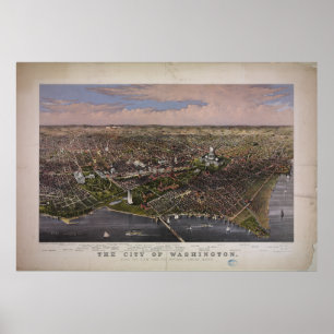 Die Stadt Washington D.C. im Jahr 1880 Poster