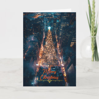 Die Stadt zu Weihnachten Karte