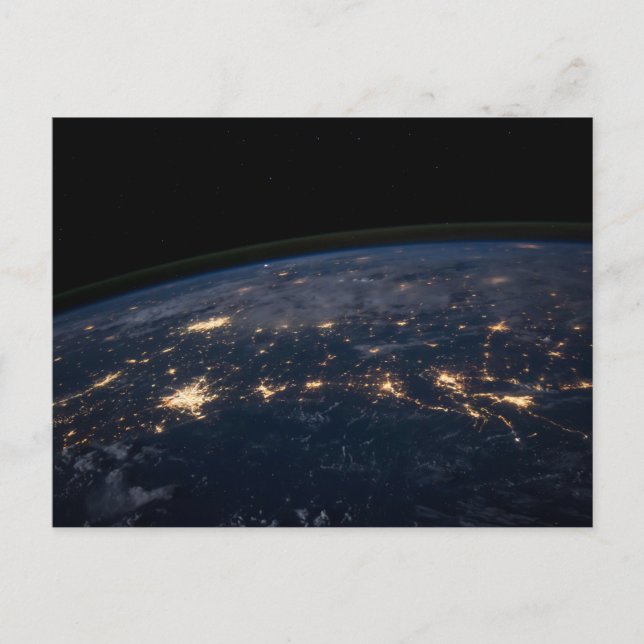 Die Stadtbeleuchtung der südlichen Staaten. Postkarte (Vorderseite)