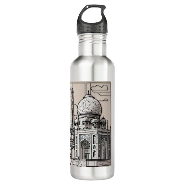 "Die Städte ermuntert" Edelstahlflasche (Vorderseite)