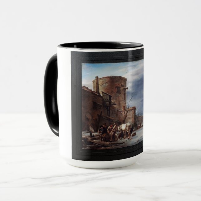 Die Stadtmauer von Haarlem im Winter Tasse (Vorderseite Links)