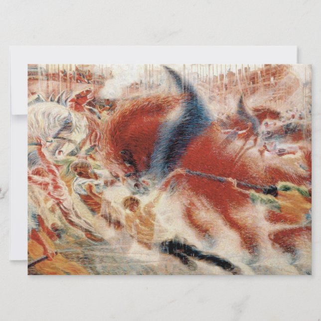 Die Stadtrundgänge (von Umberto Boccioni) Karte (Vorderseite)