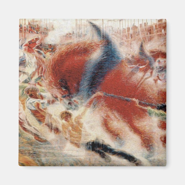 Die Stadtrundgänge (von Umberto Boccioni) Magnet (Vorne)