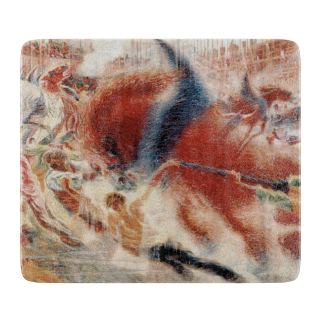 Die Stadtrundgänge (von Umberto Boccioni) Schneidebrett (Vorderseite)