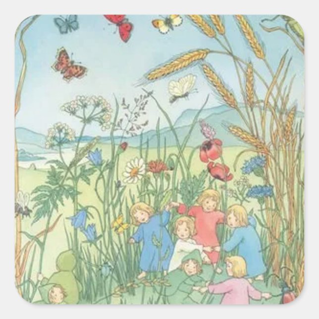 Die Stammkinder Sibylle von Olfers Quadratischer Aufkleber (Vorderseite)