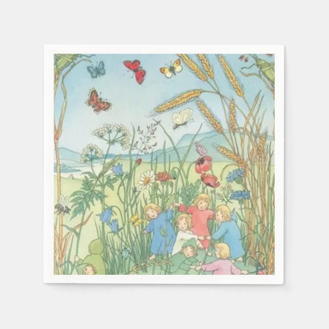 Die Stammkinder Sibylle von Olfers Serviette (Vorderseite)