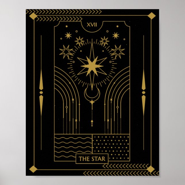 Die Star Tarot Card Art, Celestie Poster (Vorne)