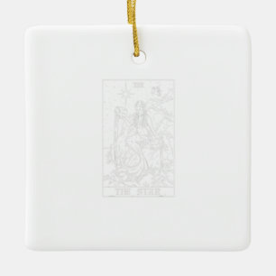 Die Star Tarot Card Halloween Meerjungfrau Gotisch Keramikornament