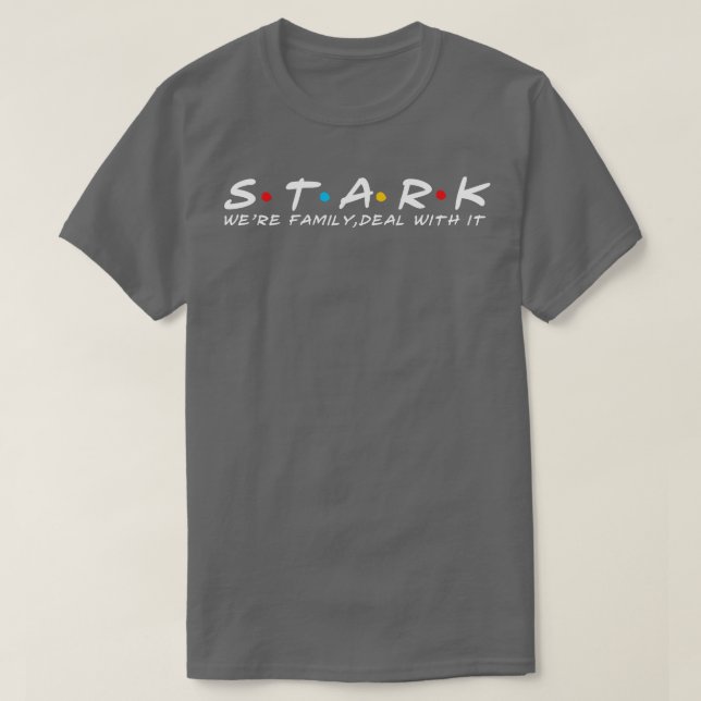 Die Stark-Familie startet den Nachnamen Stark Nach T-Shirt (Design vorne)
