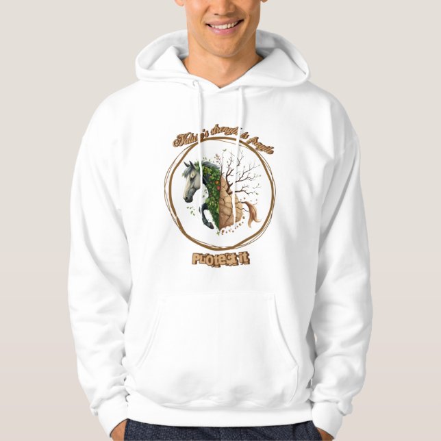 Die Stärke der Natur ist fragil - beschützen sie Hoodie (Vorderseite)