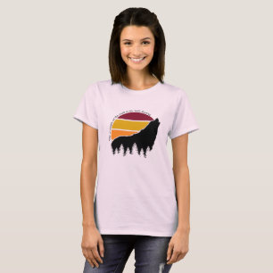 Die Stärke des Rudels ist der Wolf Retro-Sonnenunt T-Shirt