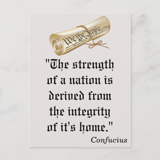 Die Stärke einer Nation, die Demokraten STIMMEN! P Postkarte (Vorderseite)