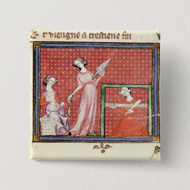 Die starke Frau des Schrifts-Spinnens Button (Vorderseite)